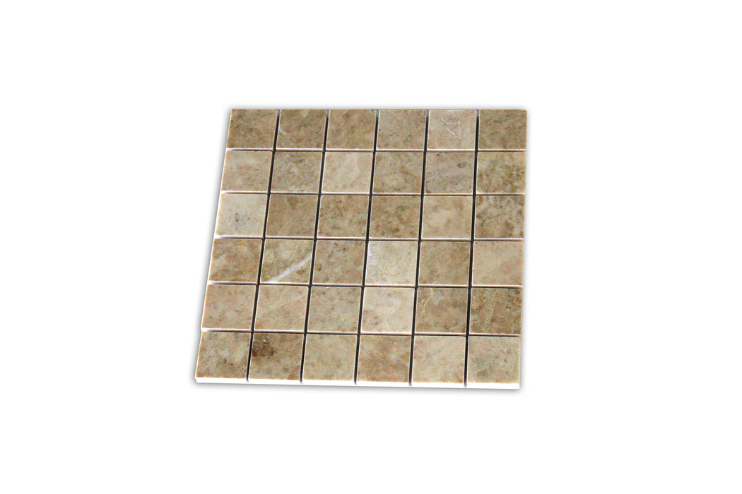 Marmor Mosaike auf Netz - Cappucino Beige 30.5x30.5 cm